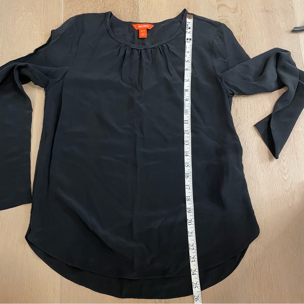 JOE FRESH Black 100% Silk Blouse - Picture 8 of 8